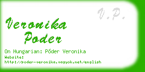 veronika poder business card